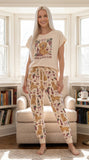 Wine & Wags Club Knit Pajama Set for Golden Retriever Women