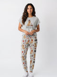 Teacher Off Duty Golden Retriever Cozy Knit Pajama Set for Women
