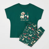 Dachshund Wine 'I Do What I Want' Cozy Knit Pajama Set for Women