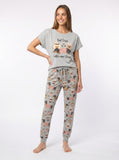 But First Coffee & Dogs — Dachshund Print Soft Knit Pajama Set for Women