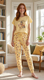 Class Dismissed Golden Retriever Knit Pajama Set for Women — Teacher & Dog Mom Sleepwear
