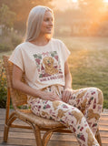 Wine & Wags Club Knit Pajama Set for Golden Retriever Women
