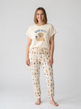 Golden Retriever 'Wine Not?' Soft Knit Pajama Set for Dog Moms