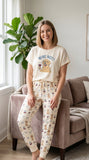 Golden Retriever 'Wine Not?' Soft Knit Pajama Set for Dog Moms