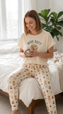 Golden Retriever 'Wine Not?' Soft Knit Pajama Set for Dog Moms