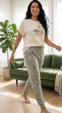 Study Breaks & Merlot Golden Retriever Knit Pajama Set for Women — Cozy Dog Mom Sleepwear
