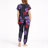 Oversized Floral Print Nightwear - Full Length Set
