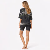 Oversized T-shirt and Biker Shorts Set